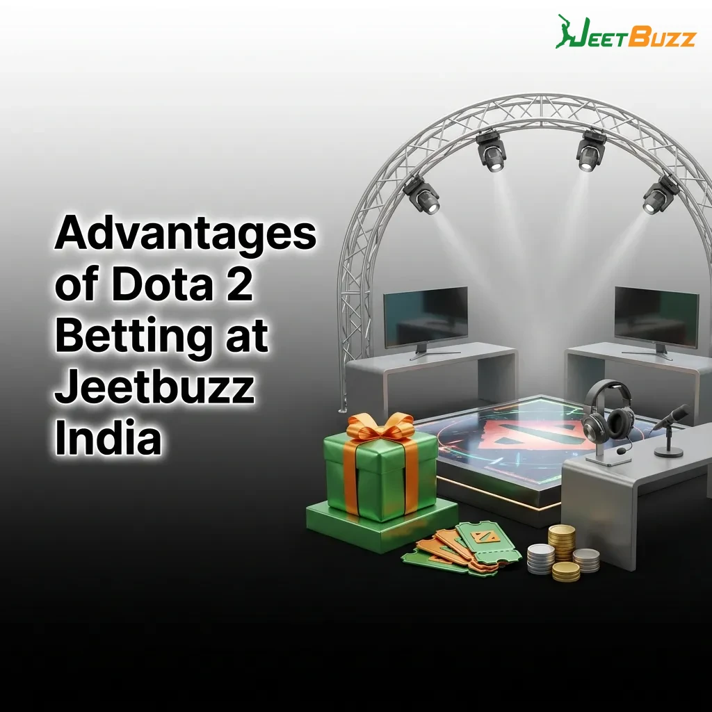Jeetbuzz India platform showing Dota 2 betting options with bonuses, payment methods, and mobile app interface