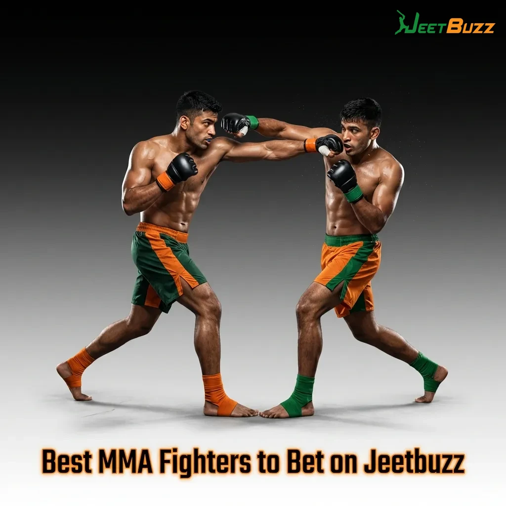 Top MMA fighters featured on Jeetbuzz betting platform including champions and contenders across weight divisions