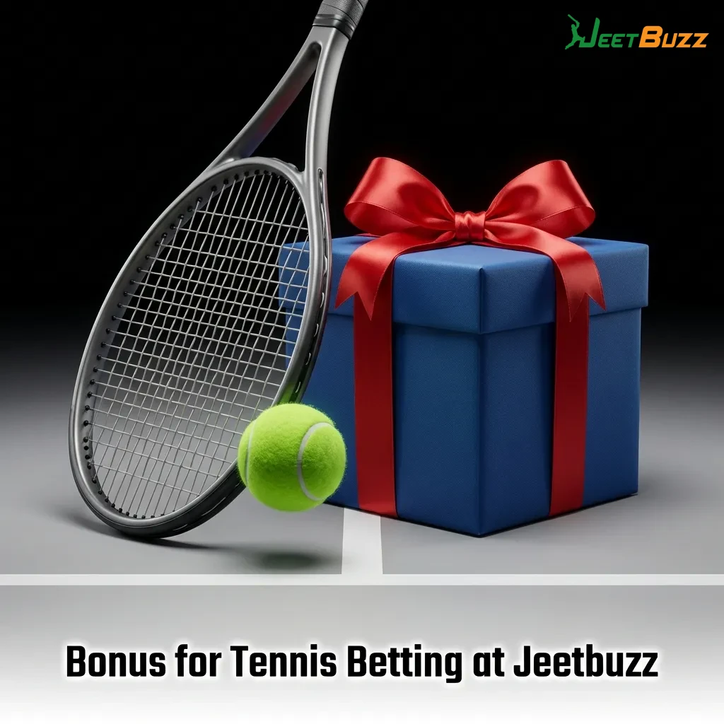 Jeetbuzz tennis betting bonus offer showing 100% match up to ₹20,000 for new users with rollover requirements