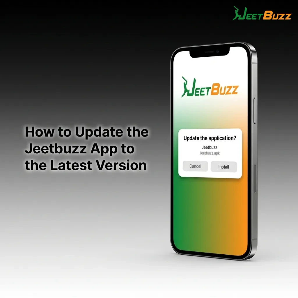 Smartphone displaying Jeetbuzz app auto-updating with progress indicator showing seamless PWA technology in action