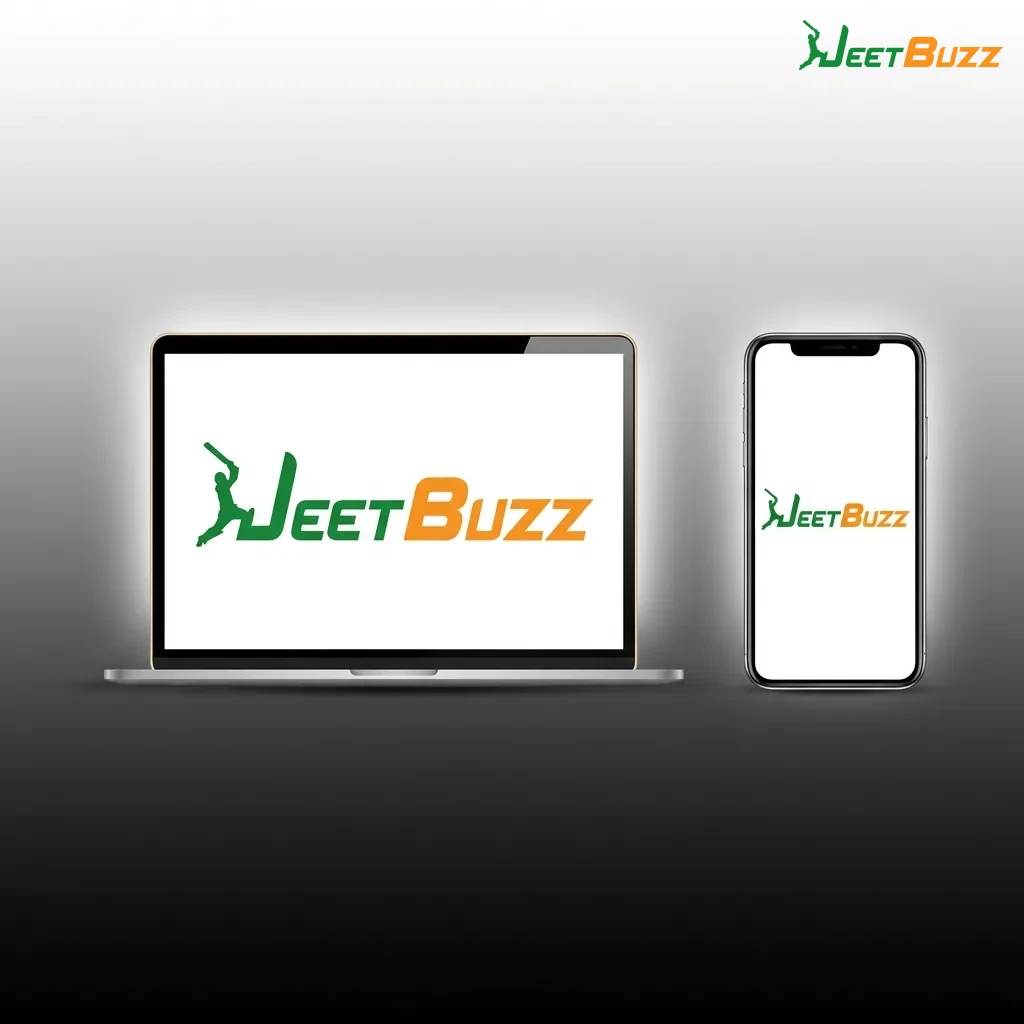 Jeetbuzz website homepage showing clean navigation bar with Sports, Live Casino, Slots, Promotions, and Account sections