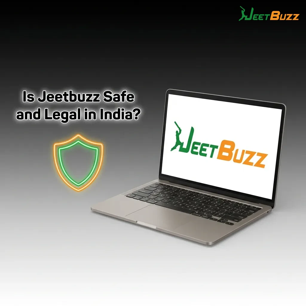 Jeetbuzz logo with Curaçao license badge and security shield icon representing safe, legal online betting for Indian players