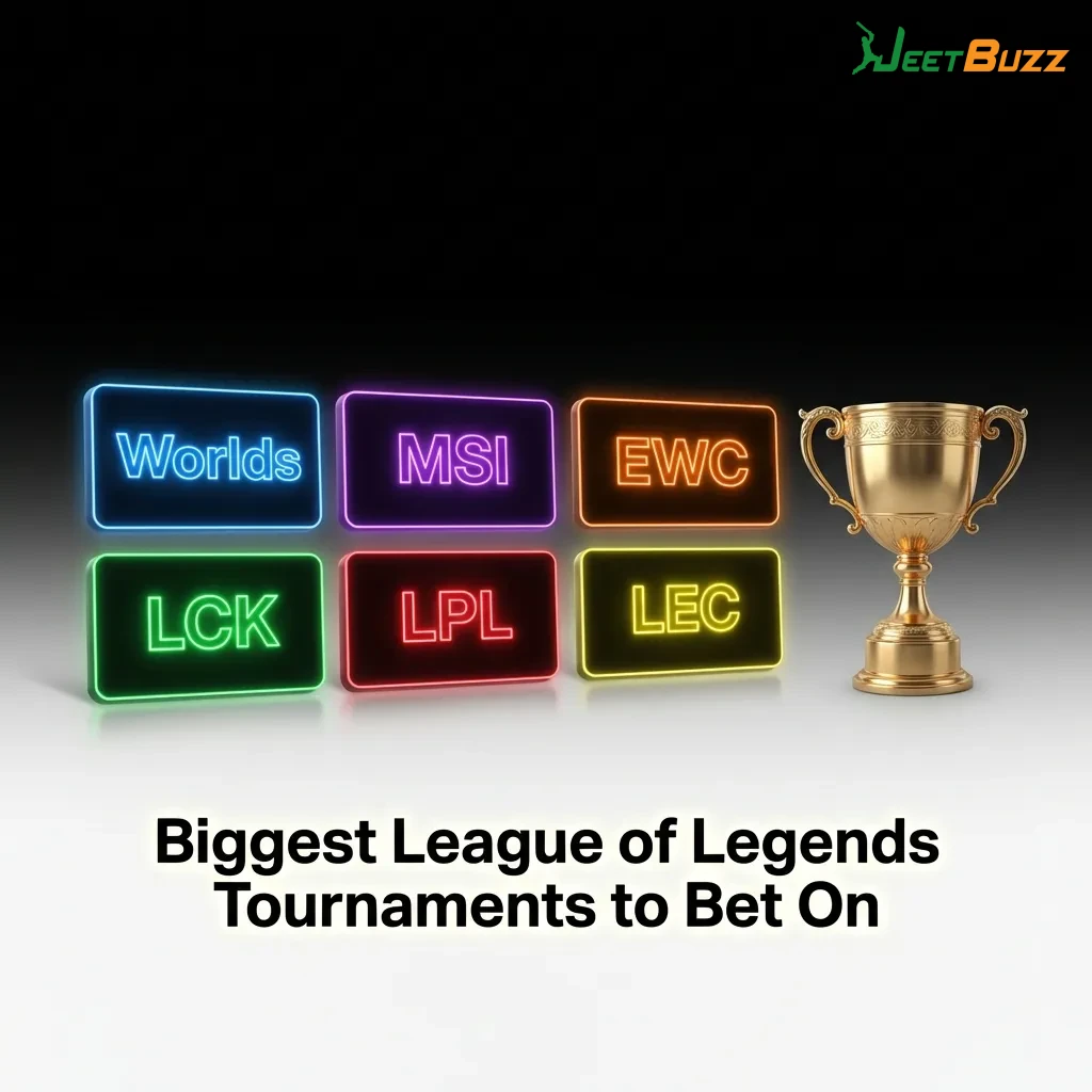 Professional League of Legends esports tournament with teams competing on stage at a major championship event