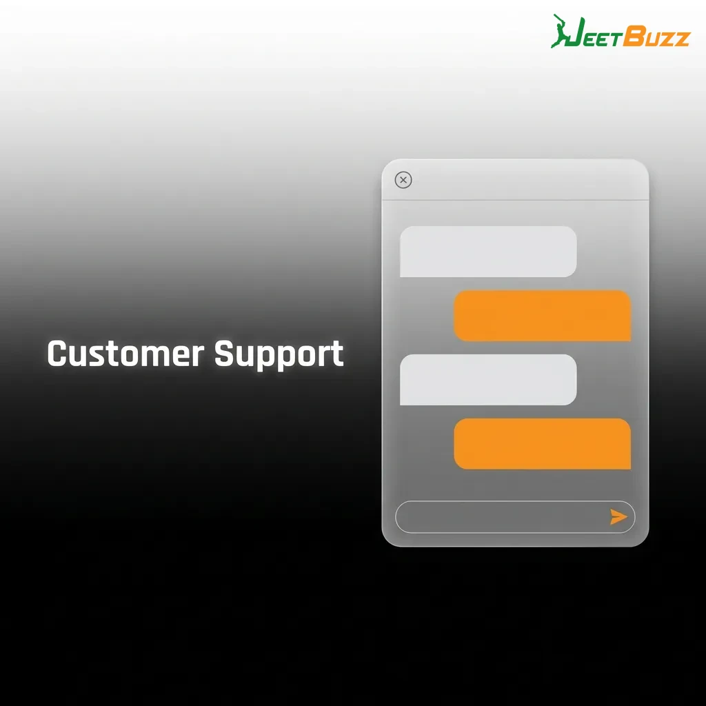 Jeetbuzz customer support options including live chat, email, Telegram, WhatsApp, and FAQ section for withdrawal assistance