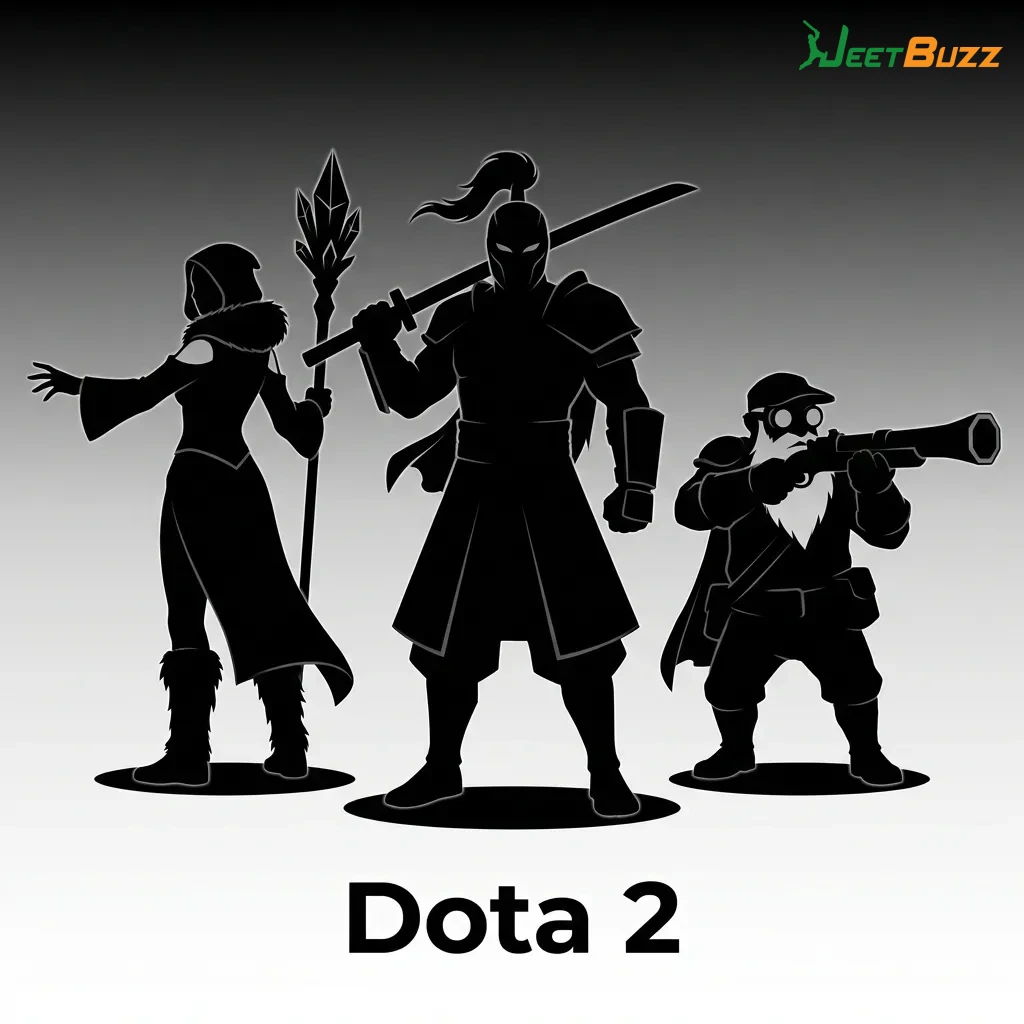 Dota 2 heroes battling in competitive esports match with strategic team-based gameplay
