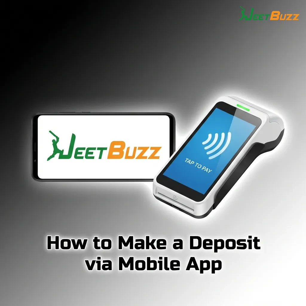 Step-by-step guide showing how to deposit funds into Jeetbuzz mobile app using various payment methods.