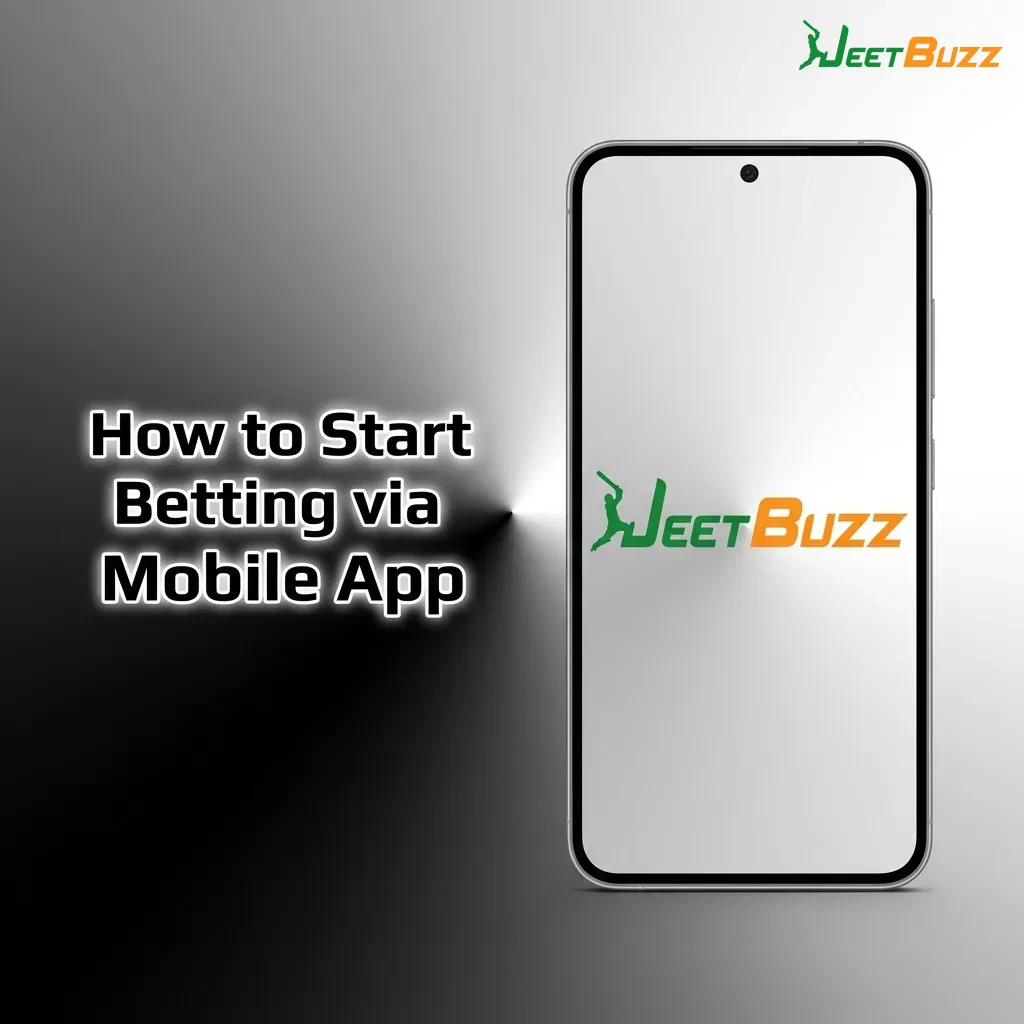 Mobile app screen showing sports betting steps: login, select sport, choose match, pick odds, and place bet.
