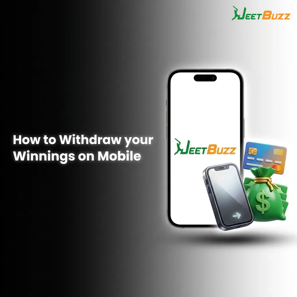 Mobile screen showing Jeetbuzz withdrawal process with payment method options and amount entry field