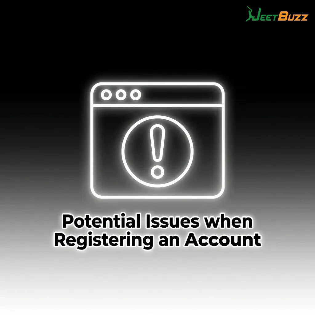 Troubleshooting guide showing common account registration problems and their solutions for new users signing up