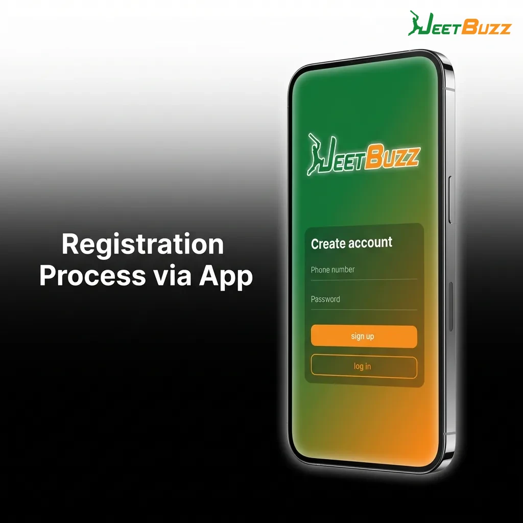 Mobile app registration screen showing step-by-step account creation with phone verification and user details form