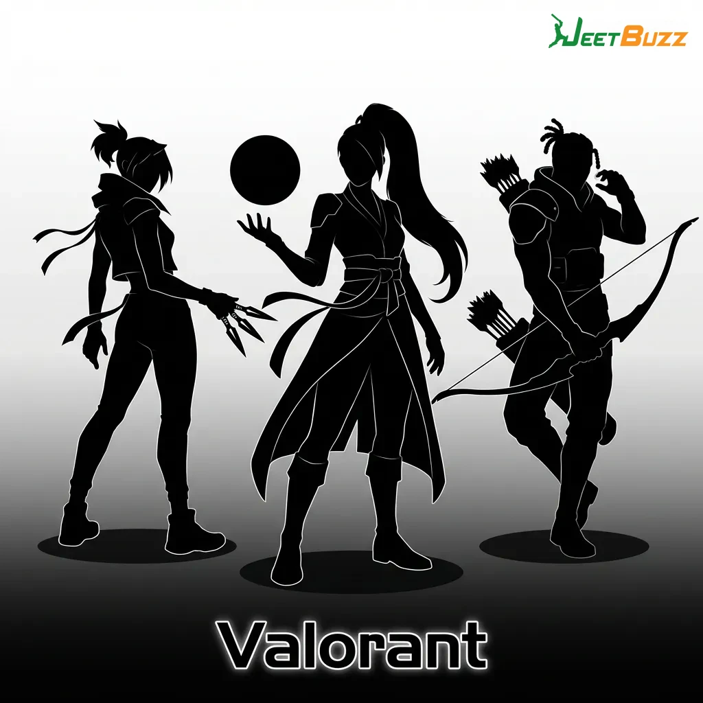 Valorant tactical shooter gameplay showing agents with unique abilities in competitive esports match action