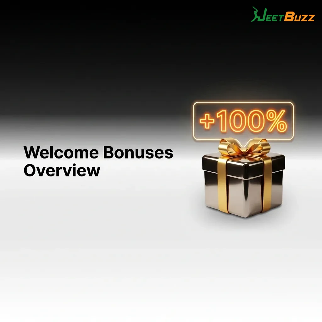 Jeetbuzz welcome bonus table showing casino, sports, and combined offers with percentages, maximum amounts, and requirements.