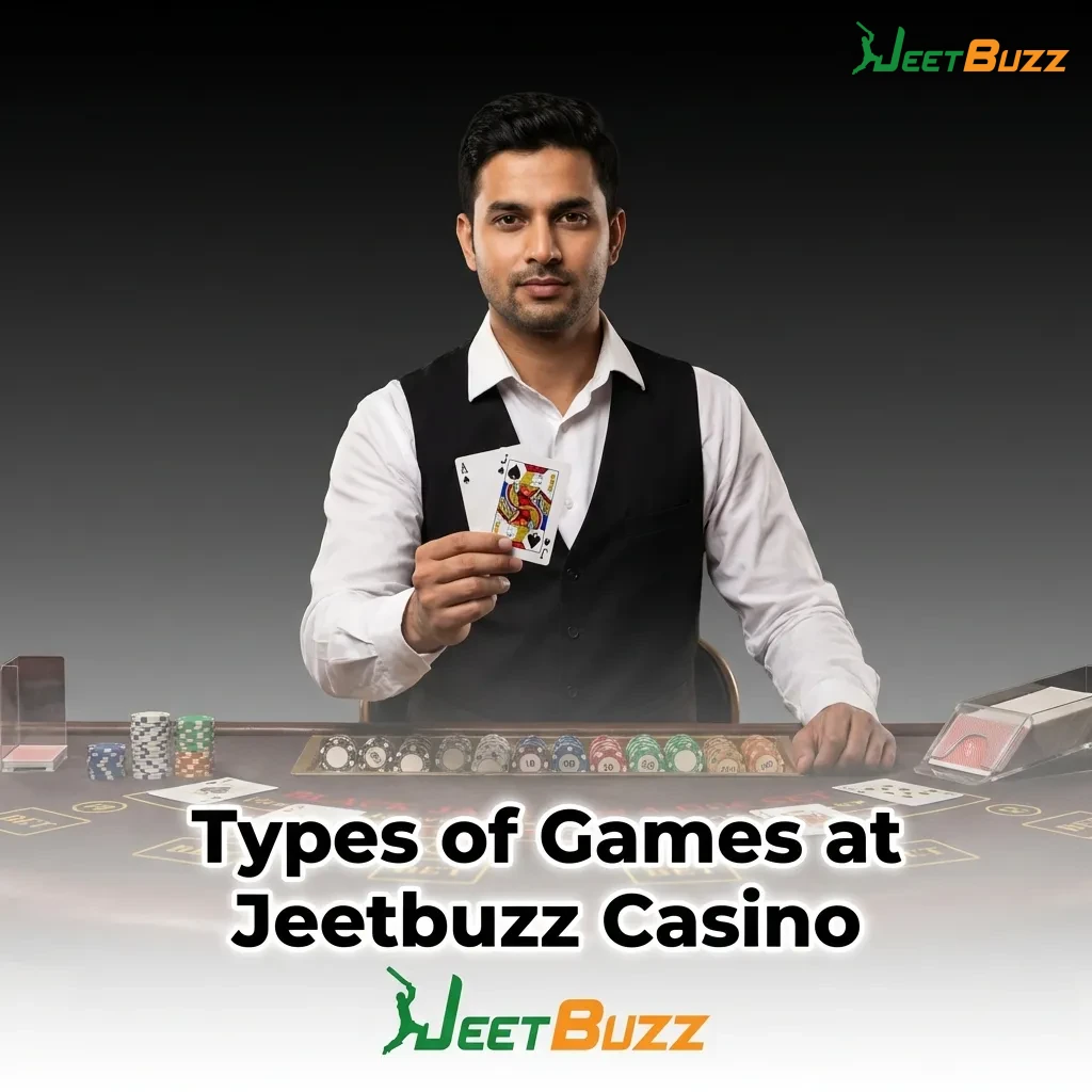 Jeetbuzz Casino game categories including slots, crash games, table games, jackpots, video poker, and instant win options