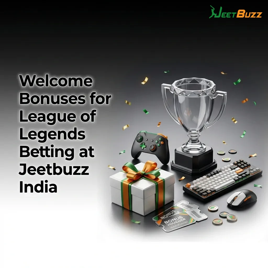 Indian player claiming Jeetbuzz welcome bonus up to ৳1,60,000 for League of Legends esports betting